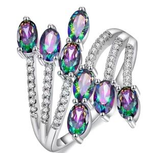 Beautiful Rainbow Stone Ring